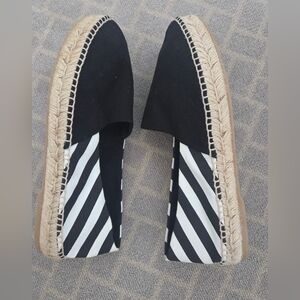 Off-White Black and Tan Espadrilles